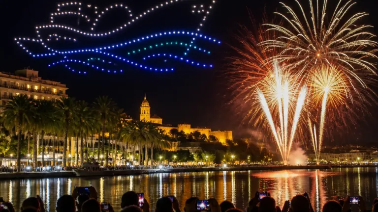Málaga inaugura la Feria 2026 con drones y un castillo piromusical: horarios y cómo seguirlo en directo