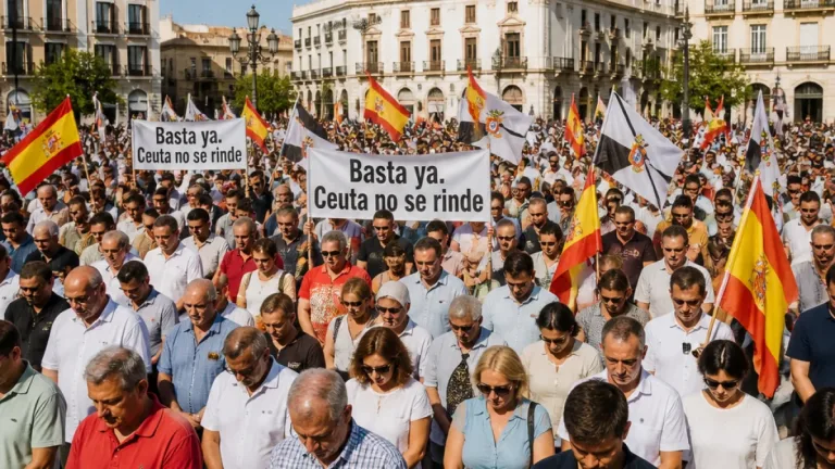 Más de 15.000 ceutíes se concentran para reclamar «respuestas» ante la crisis migratoria