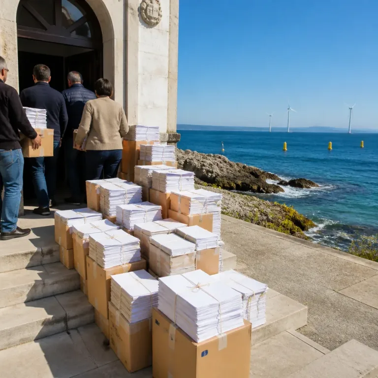 Movilización ciudadana presenta 50.000 alegaciones contra tres centrales hidroeléctricas marinas en A Groba