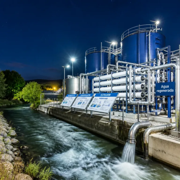 Ence estrena en Pontevedra un sistema para reutilizar agua depurada y evitar extraer del Lérez