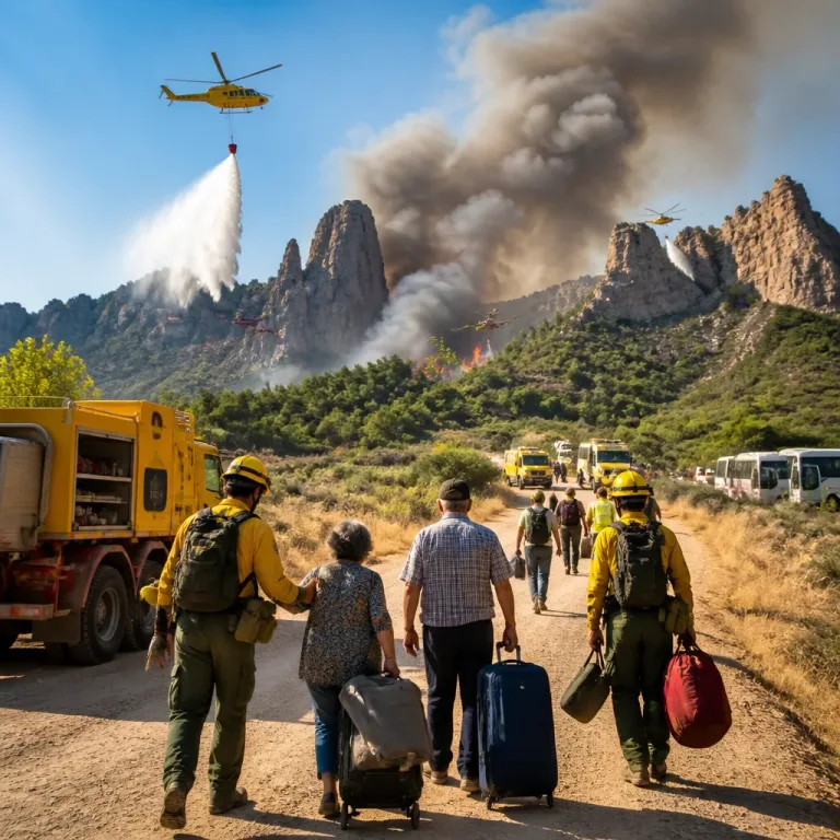 Incendio en la Hoya de Huesca arrasa 1.100 hectáreas y obliga a evacuar cuatro localidades