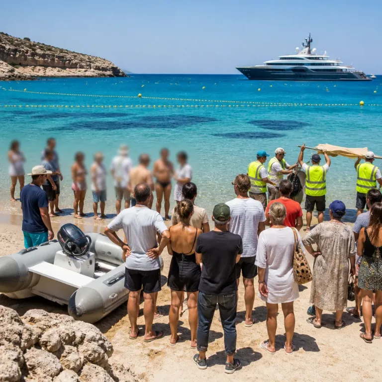 Incidentes en Baleares por desembarcos de megayates en playas y fondeos sobre posidonia