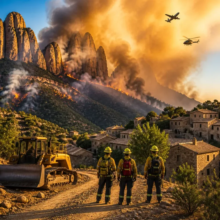 El incendio de Las Peñas de Riglos ya afecta 16.600 ha y mantiene la amenaza sobre varios núcleos