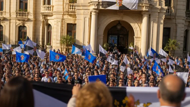 Melilla concentra a miles ante la Asamblea en una muestra de apoyo y fraternidad con Ceuta