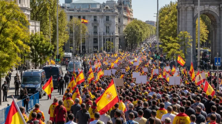 Miles de personas se manifiestan en Madrid en apoyo a Ceuta y piden la dimisión del Gobierno
