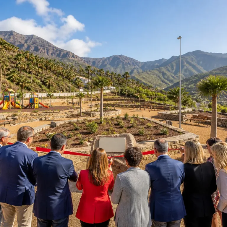 El Cabildo inaugura en Agaete el Parque de Las Charcas tras la reforma del antiguo campo de fútbol