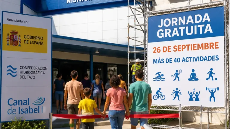 Reapertura del polideportivo en San Fernando tras las obras de reparación por las inundaciones