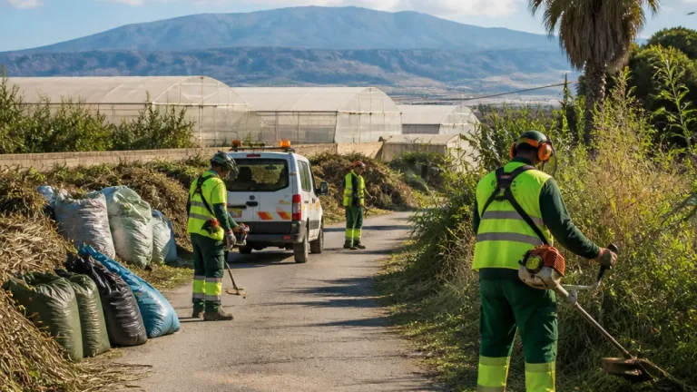 Roquetas de Mar refuerza el mantenimiento de su red de caminos rurales con contrato anual renovable