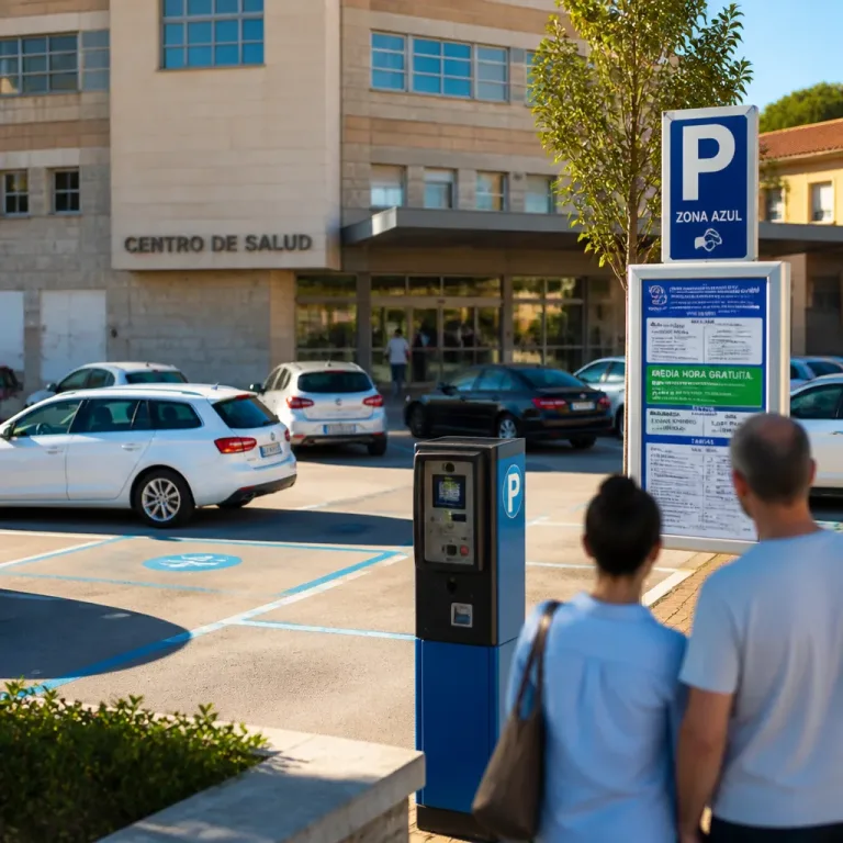 La regulación del estacionamiento en el centro de salud de La Pola mejora la rotación y facilita el acceso