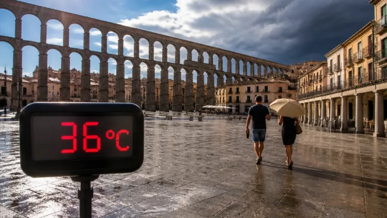 Segovia en alerta amarilla por altas temperaturas y riesgo de tormenta durante el viernes