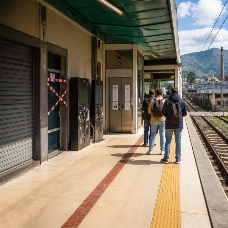 Usuarios denuncian falta de servicios y accesibilidad en la estación de Renfe de Mieres-Puente