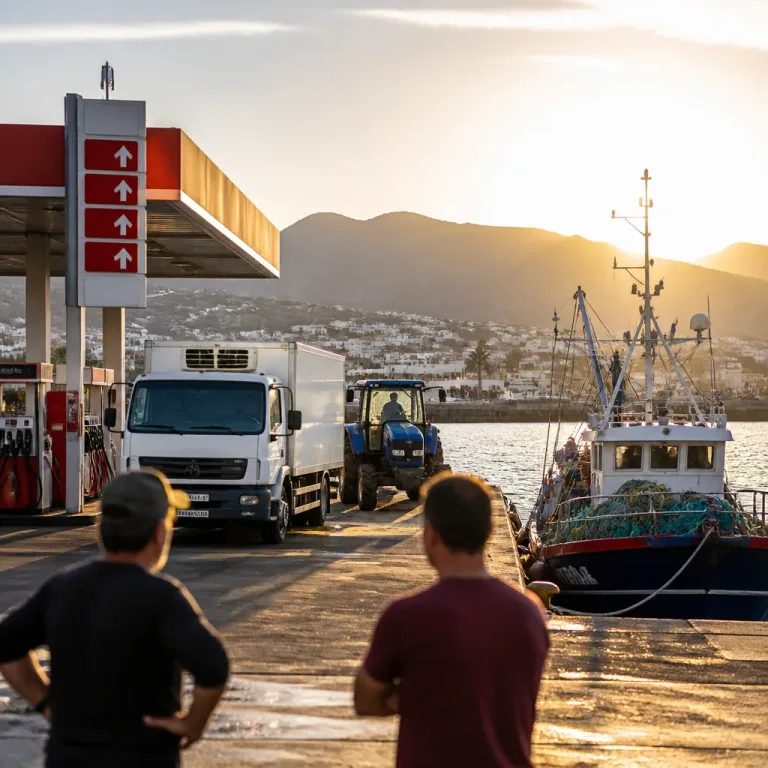 Subida del combustible en Canarias tensiona transporte, agricultura y pesca y amenaza servicios