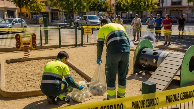 Sevilla cierra provisionalmente un parque en Sevilla Este tras hallar alimentos peligrosos