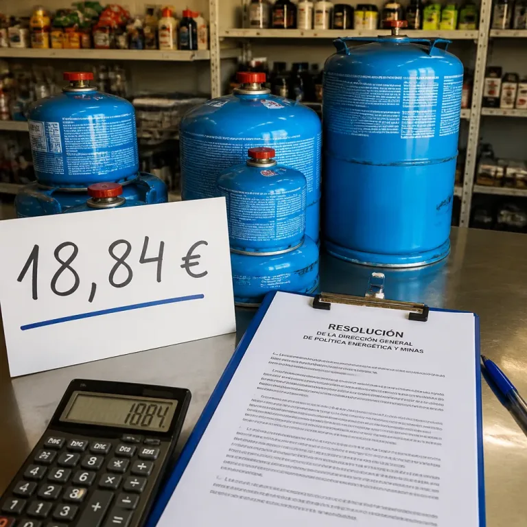 La bombona de butano sube un 4,96% y se sitúa en 18,84 euros tras la última revisión