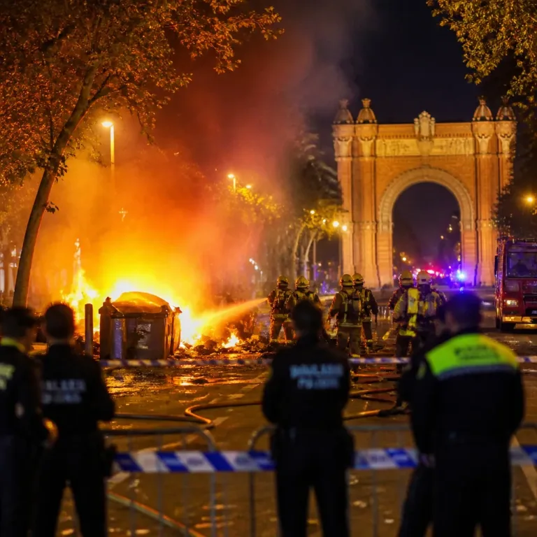 18 detenidos, entre ellos 10 menores, tras altercados en Barcelona durante la Diada