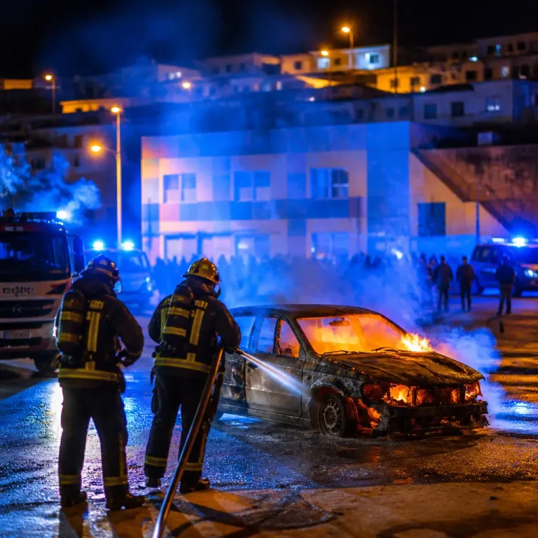 Tres incendios en pocas horas movilizan a bomberos y Policía en Ceuta
