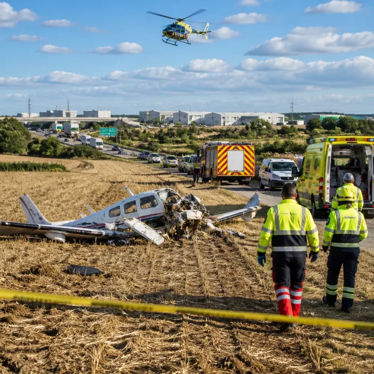 Una avioneta de escuela cae en Viana y deja dos heridos, uno con pronóstico reservado