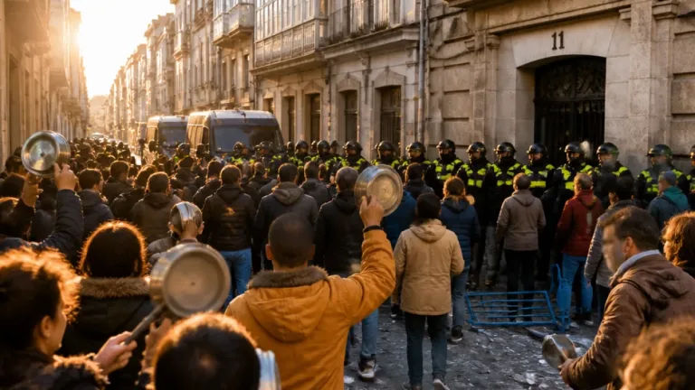 Tensión en la Sagrada Familia de A Coruña tras cacerolada que derivó en disturbios