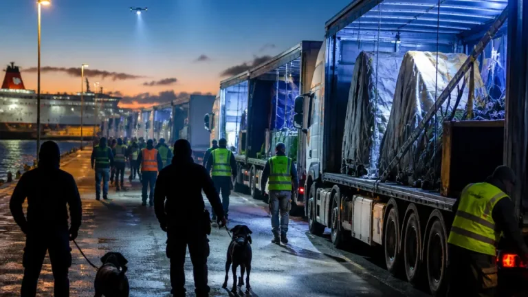 Treintena de migrantes hallados en camiones de feria en Melilla durante la madrugada