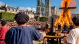 Chartres : foule et couleurs lors de la Fête des vendanges, premier pressage inauguré