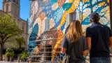 Montauban : une fresque de 365 m² face à l'église Saint‑Orens signée Nicolas Giraud