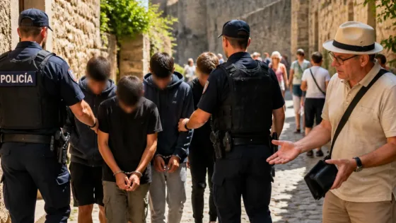 À Carcassonne, des policiers espagnols participent à l'arrestation de quatre mineures dans la Cité