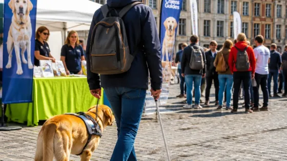 Arras : journées de sensibilisation aux chiens guides pour mieux accompagner les personnes malvoyantes