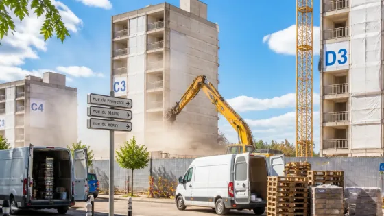 Beauvais : début de la phase visible de rénovation à la ZUP Argentine avec la démolition de trois immeubles