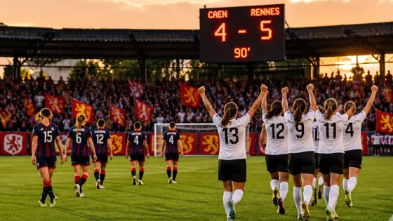 Caen battu 5-4 après une incroyable remontée de Rennes à la Piverdière