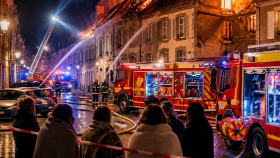 Incendie dans le vieux quartier de Xaintrailles : trois maisons touchées, aucune victime