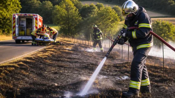 Monflanquin : un homme de 87 ans gravement brûlé retrouvé près d’un feu de végétation