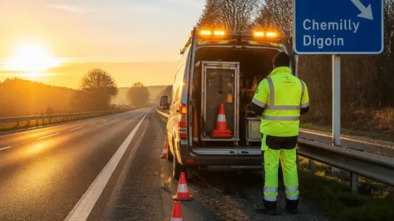 Moulins : sur l’A79, le patrouilleur autoroutier veille 120 km pour assurer la sécurité