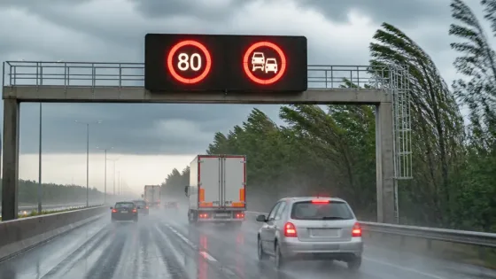 Orages en Haute‑Garonne : la préfecture abaisse la vitesse et renforce les restrictions routières