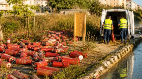Perpignan : plus de 150 extincteurs abandonnés, 15 000 € d’amende et obligation de dépollution