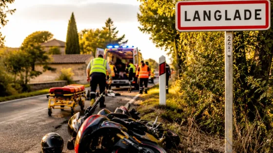 Un motard originaire du Gard décède après une sortie de route à Langlade