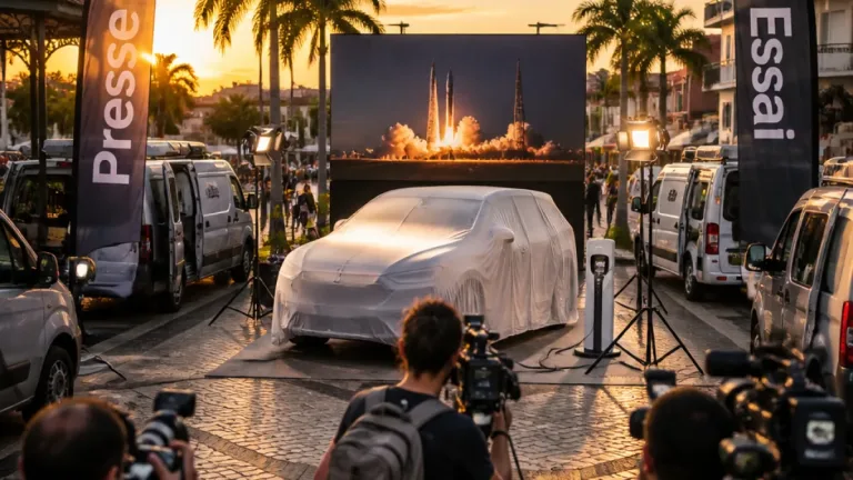 À Cayenne, attention médiatique au nouveau Porsche Cayenne entièrement électrique lancé à Singapour