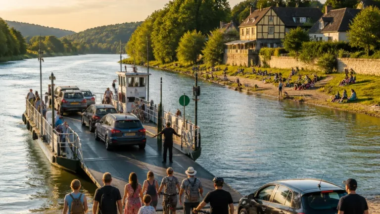 À La Bouille, le bac de la Seine séduit habitants et touristes cet été
