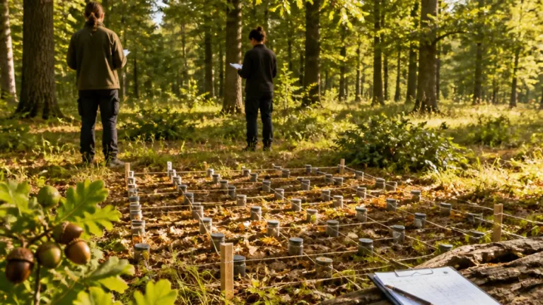 À Rambouillet, l’ONF étudie si les arbres régulent la population de rongeurs par la production de glands