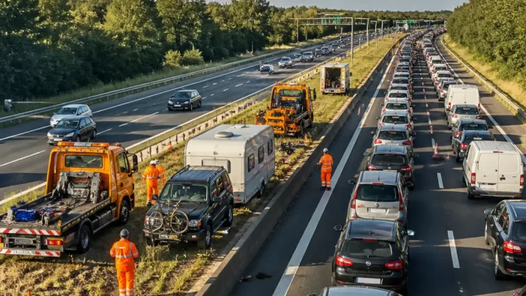 Accident sur l'A10 au nord d'Orléans : près de 8 km de bouchons et voies neutralisées