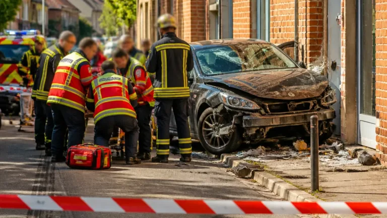 Albi : un refus d'obtempérer se termine par une voiture encastrée dans un immeuble à Cantepau