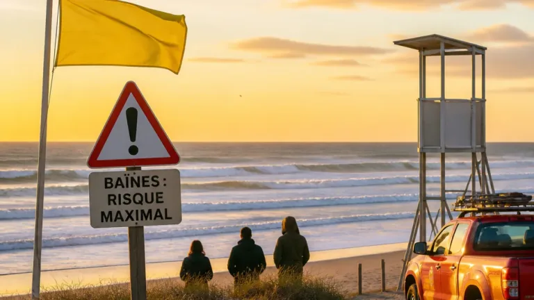 Alerte aux baïnes : prudence maximale attendue dimanche sur le littoral de la Nouvelle‑Aquitaine