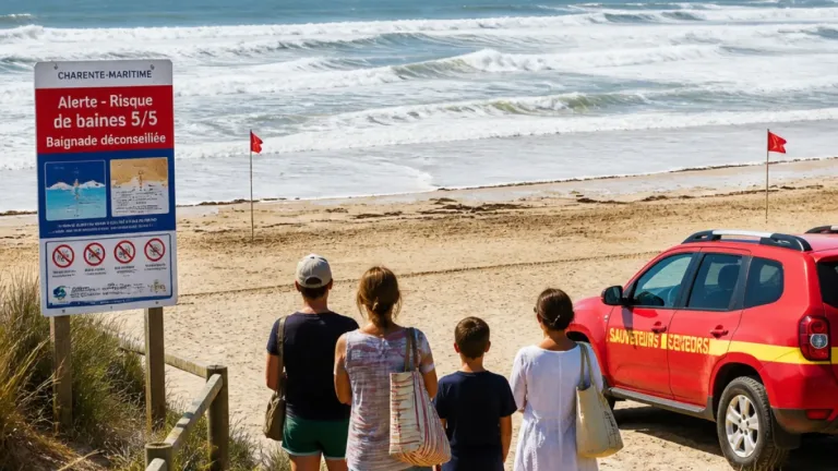 Alerte : risque maximal de baïnes sur cinq communes du littoral charentais du 27 au 30 août