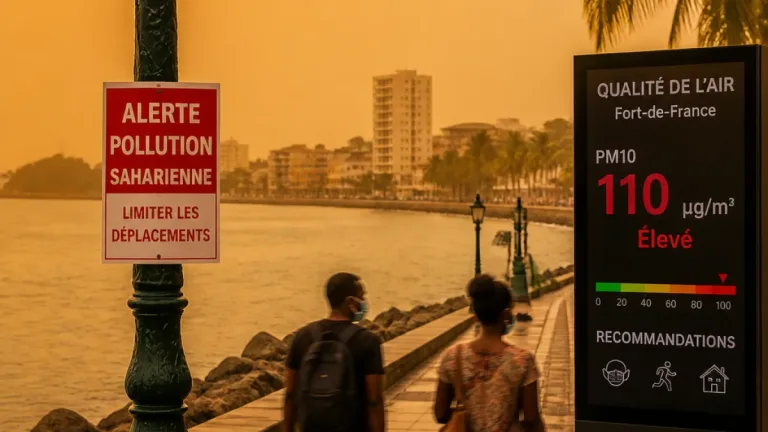 Alerte rouge aux particules : la Martinique touchée par une brume de sable saharienne
