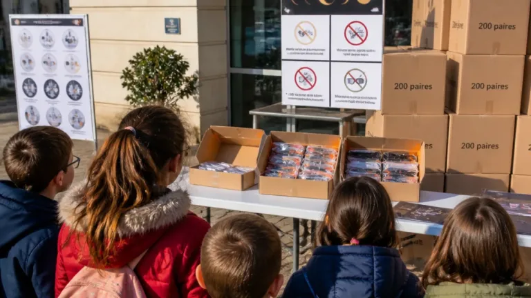 Allonnes distribue 200 paires de lunettes pour l’observation de l’éclipse solaire