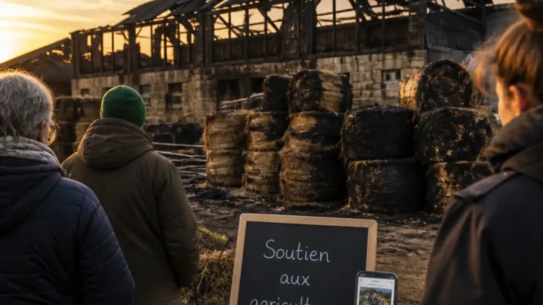 Après l'incendie de la ferme de Cran à Treffléan, un élan de solidarité concret et rapide