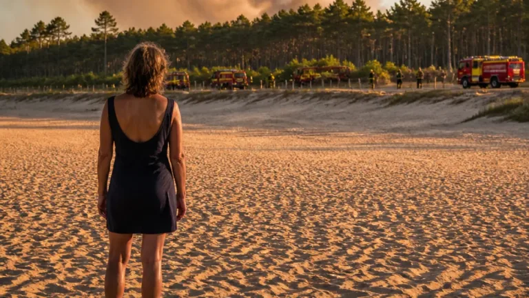 Après les feux près de Biscarrosse, Élodie Gossuin retrouve les Landes et rend hommage aux pompiers