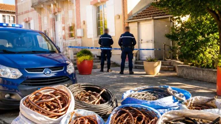 Arrestation dans le Gers après une série de cambriolages et 50 kg de cuivre saisis