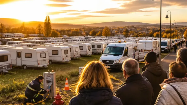Autour d'Aurillac : une centaine de caravanes installées sans autorisation à Milly-Crespiat