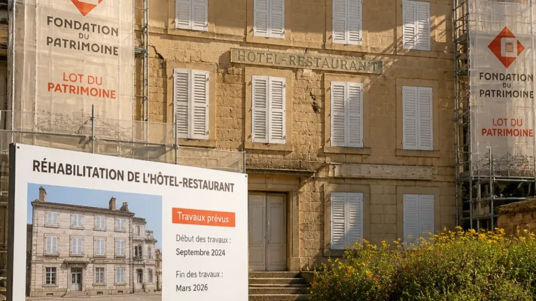 Beaujeu : l’Hôtel‑Restaurant Anne de Beaujeu retenu par le Loto du patrimoine pour une réhabilitation