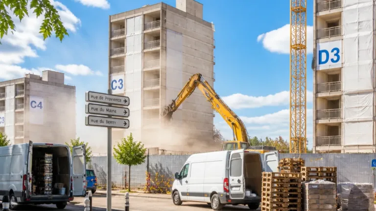 Beauvais : début de la phase visible de rénovation à la ZUP Argentine avec la démolition de trois immeubles